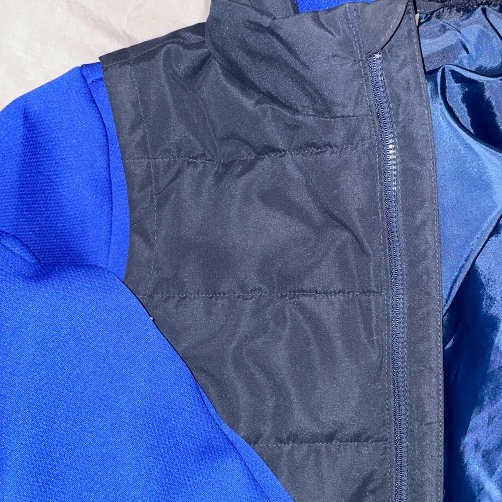 Old Navy Youth Lightweight Blue & Black Hooded Hybrid Jacket 10/12 - Picture 5 of 8